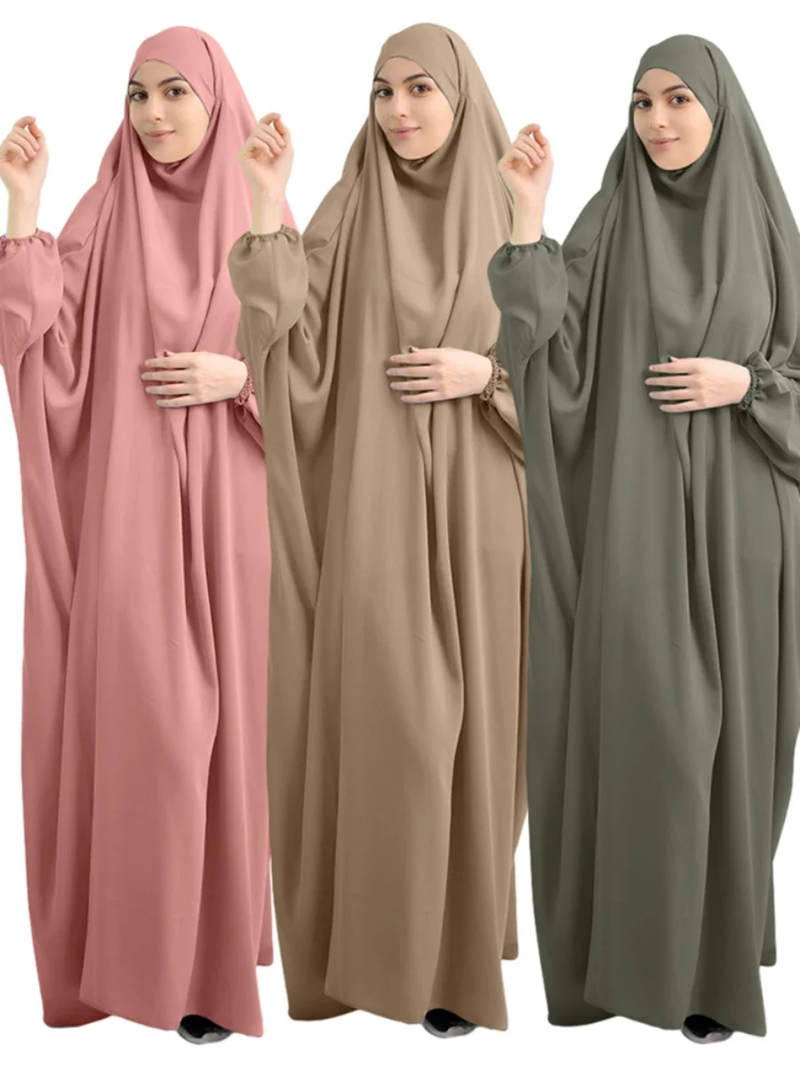 Eid à capuche femmes musulmanes Hijab robe vêtement de prière Abaya longue Khimar couverture complète Ramadan robe Abayas vêtements islamiques Niqab jilbab Eid à capuche femmes musulmanes Hijab robe vêtement de prière Abaya longue Khimar couverture complète Ramadan robe Abayas vêtements islamiques Niqab jilbab