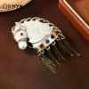 broches vintage cheval en strass pour femmes, glands unisexes, épingles cheval du zodiaque, sac à dos de fête de banquet, cadeaux, accessoires bijoux
