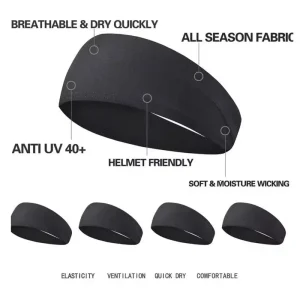 Hommes femme Sport bandeau confortable bandeau évacuation de l&rsquo;humidité séchage rapide Sport bandeau large entraînement cyclisme bandeau