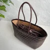 sacs à main femmes en cuir véritable sac à bandoulière tissage sac à provisions décontracté vintage grand fourre tout sac à main peau de vache croix sacs à main dame