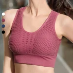 Brassiere sport femme, crop top, soutien-gorge de sport à fort Impact, soutien-gorge de sport en maille respirante à dos creux, débardeur, gilet antichoc pour femmes, soutien-gorge de Yoga pour course à pied et Fitness