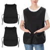 cravate de tablier imperméable neutre, 2 poches profondes, robe de couverture artistique, utilisée pour la peinture, le nettoyage, le tablier d'artiste, les vêtements de travail de cuisine