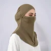 nouveau jersey hijab instantané pour femmes musulmanes hijab solide extensible sous capuchon foulard multi fonctionnel bandeau casquette intérieure de prière