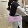 Sac sous les bras avec nœud en PU pour femmes, sac à aisselles élégant de grande capacité, sac Hobo Chic avec fermeture éclair, sac à bandoulière élégant, sac de voyage en plein air