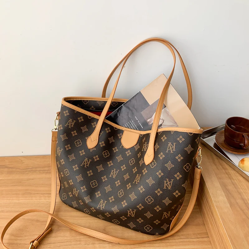 Sac fourre-tout de marque de luxe pour femmes, sac à main à bandoulière en cuir, sac à bandoulière de styliste populaire pour femmes