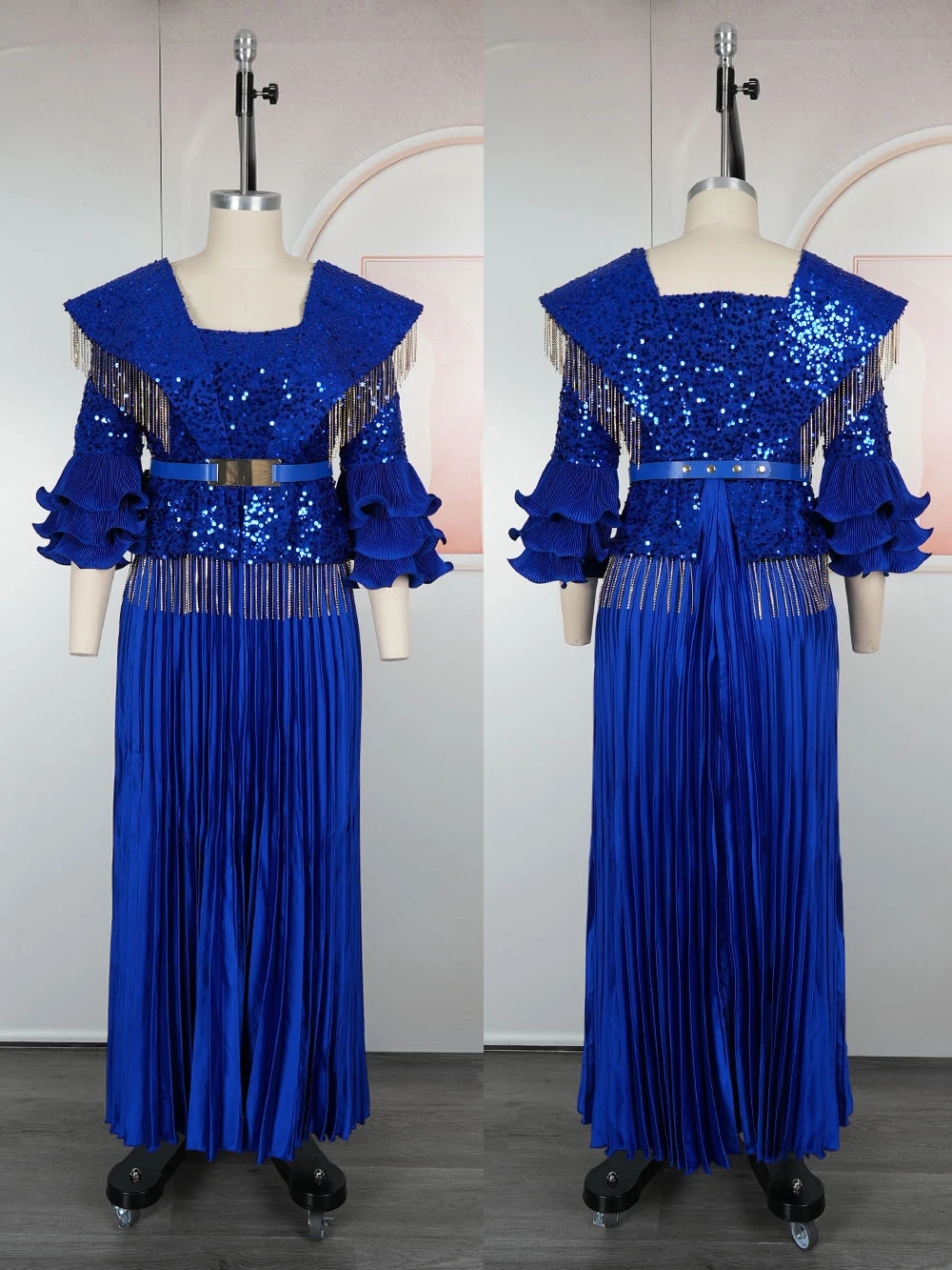 robes de soirée africaines pour femmes, robe longue de luxe à paillettes, ankara dashiki, vêtements africains, grande taille, manches à volants, maxi robes abaya