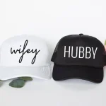 Wifey-Chapeau de mari et d&rsquo;épouse, Mr et Mrs, DivCouples, Lune de miel, Nouveaux mariés, Cadeau de douche nuptiale de mariage, Accessoires photo