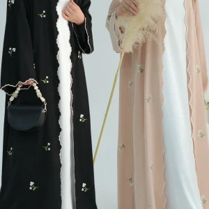 Eid musulman Abaya pour les femmes broderie Cardigan robes Abayas Ramadan marocain dubaï Jalabiya caftan robes arabe longue Robe 2025