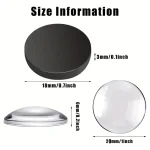 50 ensembles d&rsquo;aimants artisanaux en verre céramique Ferrite aimant avec support adhésif et verre Transparent pour bricolage artisanat aimant de réfrigérateur