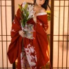 kimono robe formelle pour femmes, style rétro modifié traditionnel, kimono japonais kazuki pour fille