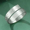 eid al adha ayatul kursi bague en acier inoxydable réglable coran calligraphie arabe religion mohammed bénédiction musulman bijoux bague réglable en acier inoxydable cadeau pour couple cadeaux pour la saint valentin