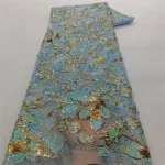 Filet en maille orné de paillettes, tissu à paillettes, Design africain en dentelle, offre spéciale pour robes de soirée de mariage exquises ou décoration de maison, 2025