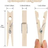 Épingles à linge en bois 50/100 pièces, épingles à linge pour suspendre des vêtements, des photos, des photos, de la salle de classe, d'artisanat, de décoration