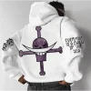 one piece anime barbe blanche sweat à capuche imprimé 2025 automne/hiver hommes femmes décontracté ample japonais harajuku pur coton à capuche