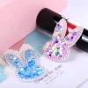 strass non tissé paillettes lapin mignon enfants épingle à cheveux anneau de cheveux décoration vêtements manteau chapeau bagages patch autocollant