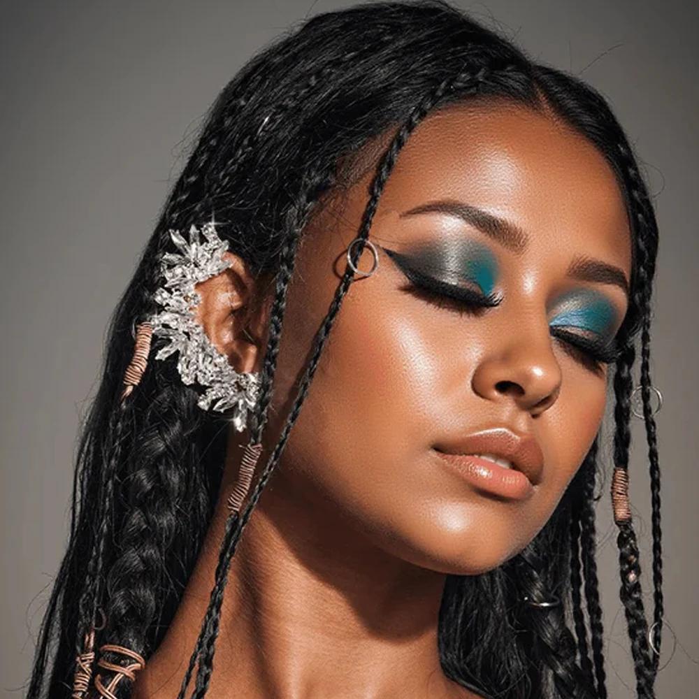 boucles d'oreilles géométriques en cristal, accessoires de perçage, élégantes, style boho, strass, bijoux d'oreille, cadeau de fiançailles