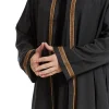 abaya musulmane à manches longues pour hommes, vêtements islamiques, abaya à col montant, robe arabe, robe musulmane, jubba saoudien, thobe, ramadan, kimono, caftan de dubaï