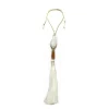 porte clés pendentif conque bohème chic pour femmes, boucle de sac, pompon, breloque, accessoire à la mode, cadeau