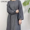 abaya de luxe pour femmes musulmanes, robe de voyage islamique modeste, élégante, arabie saoudite, ramadan, dubaï, turquie, robe unie, 2025