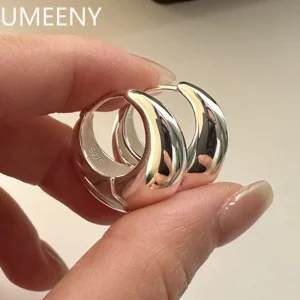 Boucles d&rsquo;oreilles en argent Sterling 925 pour femmes, tendance, cercle Simple, fait à la main, bijoux pour prévenir les allergies, accessoires de fête