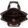 sac à main en cuir de vache 100% véritable pour hommes, sacoche à bandoulière, fourre tout, porte documents pour ordinateur portable, 14 pouces