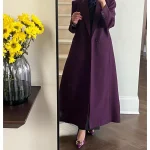 Blazer long violet à double boutonnage pour femmes, olympiques Abayas, revers Patricia, tailleur, document, veste de luxe, vêtements d&rsquo;affaires féminins, 1 pièce