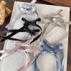 pinces à cheveux à nœud brillant, longue épingle à cheveux en ruban, pince à bec de canard pour filles, barrettes douces, bandeau pour femmes, accessoires de cheveux de tempérament à la mode
