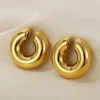 1 paire de boucles d'oreilles à clip en forme de c pour femmes, légères, sans piercing, cartilage, manchette d'oreille, couleur or argent