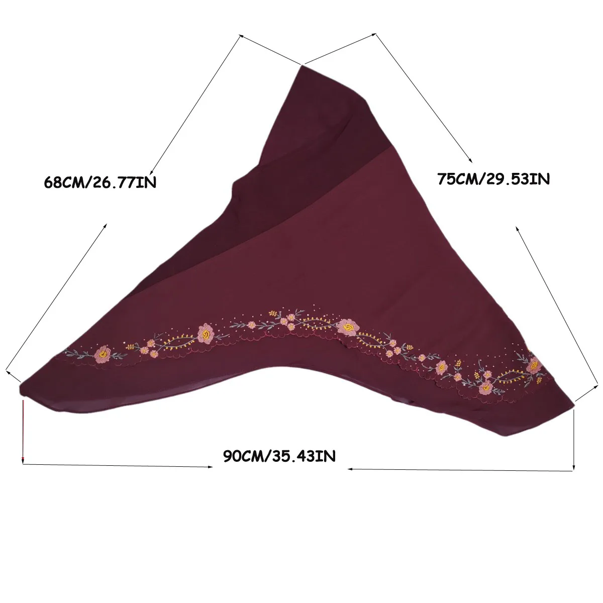 Écharpe turban musulmane pour femmes arabes, broderie florale, hijab instantané direct, eid ramadan, prière islamique shayla tiens imar