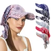 Casquette à bord pour femmes musulmanes, pare-soleil pré-attaché, Turban imprimé ethnique, casquette de Baseball, foulard, Bandage Hijab, chapeau d&rsquo;extérieur pour femmes, nouvelle collection