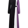 zanzea hijabs femmes robes longues plissées modeste contraste couleur à manches longues ceinturée a ligne robe maxi abaya robes vêtements musulmans