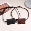 sac de ceinture en cuir élégant pour femmes, sac à bandoulière, sac banane, pochette de soirée, mini sac à main détachable en cuir souple