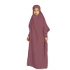 ramadan eid enfants musulmans filles abaya dubaï solide longue caftan abaya enfant robe de prière turquie islam jilbab robe vêtements pour cadeau