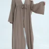 eid femmes musulmanes abaya modeste maxi robes à lacets abayas ramadan dubaï robes jalabiya caftan marocain saoudien cardigan robe