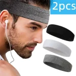 Bandeau de sport absorbant la sueur, bandeau d&rsquo;entraînement élastique en coton, bandeau anti-dérapant et respirant pour le basket-ball et le Fitness