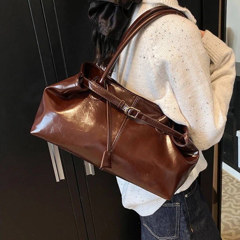 Sac à main Vintage pour femmes, grande capacité, sac de transport sous les bras, mode femme décontracté, fourre-tout à bandoulière unique, nouvelle collection 2025