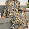 abayas musulmanes en coton pour femmes, vêtement de prière traditionnel à fleurs pour ramadan, caftan africain, marocain, robe connectée, foulard
