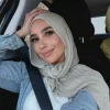 mode coton rayonne modal froissé hijab plaine doux léger foulard femmes musulman écharpe ramadan prière herdband foulard
