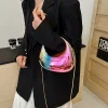 sacs à main en acrylique transparent pour femmes, pochette de soirée, sac initié à la mode, sacs à main de mariage demi lune, fourre tout de fête pour dames, designer de luxe