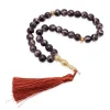 ornements religieux de perles de prière musulmanes, bracelet à franges, document arabe, yeux de tigre, 10mm, 33 pièces, 216.239.