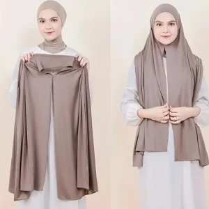 Écharpe Hijab instantanée pour femmes musulmanes, facile à porter, écharpe de tête en Jersey, fine, respirante, douce, protection solaire, pull enveloppant la tête Écharpe Hijab instantanée pour femmes musulmanes, facile à porter, écharpe de tête en Jersey, fine, respirante, douce, protection solaire, pull enveloppant la tête