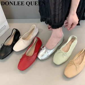 Chaussures de Ballet à Nministériels d Peu Profond pour Femme, mocassin Souple, Ballerine, Rond, Parker, Document Bonbon, Mode 2024 Chaussures de Ballet à Nministériels d Peu Profond pour Femme, mocassin Souple, Ballerine, Rond, Parker, Document Bonbon, Mode 2024