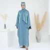 robe musulmane élégante du moyen orient pour femmes, hijab arabe, abaya dubaï, kebaya islamique de luxe, kaftan, vêtements de turquie, robe unie, modeste