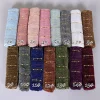 paillettes femmes or soie avec perles musulman hijab châles et enveloppes islamique turban femme foulard doux mince hijabs foulard