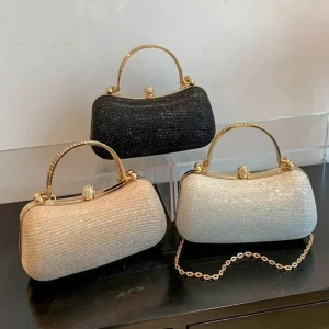 Wedding Bridal Beaded Women Evening Bag Dinner Bag Chain Shoulder Handbags Elegant Rhinestones Clutch Egg Shape Evening Bag Wedding Bridal Beaded Women Evening Bag Dinner Bag Chain Shoulder Handbags Elegant Rhinestones Clutch Egg Shape Evening Bag