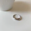 bijoux de fête pour femmes, bague minimaliste en argent, nouvelle mode, motif géométrique créatif, fête de vacances, accessoires de plage, cadeau