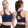 soutien gorge de sport pour femmes, haut de fitness, fermeture éclair sur le devant, gilet de sport, à la mode, yoga, gymnastique