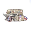 ceinture punk aigle étoile bande incrustée de strass paillettes rock mode ceinture hommes et femmes ceinture