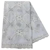 tissu 100% coton de haute qualité, écharpe brodée en fil de coton rayonne pour femmes africaines, hijab musulman, style excellent de dubaï