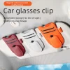 porte lunettes de soleil magnétique pour voiture, clip pour lunettes pare soleil, cintre pour lunettes en pu, clip pour carte de billet portable, accessoires automobiles